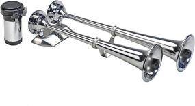 img 1 attached to 🚢 Wolo (170) Ocean Alert Chrome Plated Dual Trumpet Horns - 12V, Low and High Tone for Boat Safety