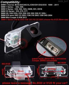 img 3 attached to 🚗LYNN HD Цветная автомобильная задняя видеокамера заднего вида CCD водонепроницаемая для автомобилей BMW 3 Series & E39 E53 X3 X5 X6 - Камера заднего вида с углом обзора 170 градусов