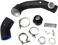 enhance performance: air intake turbo charge hard pipe kit with 50mm bov replacement for bmw n54 e88 e90 e92 135i 335i 335 logo