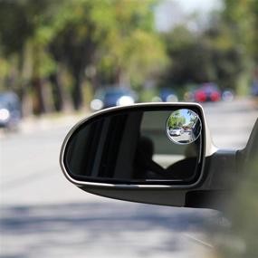 img 1 attached to 🔍 Halo Circle Blindspot Mirror by Safe View - Safer Lane Changes, Frameless HD Glass, Convex for Car Side Mirrors, Easy Installation (2" Diameter) (2 Pack)