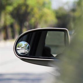 img 3 attached to 🔍 Halo Circle Blindspot Mirror by Safe View - Safer Lane Changes, Frameless HD Glass, Convex for Car Side Mirrors, Easy Installation (2" Diameter) (2 Pack)