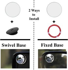 img 2 attached to 🔍 Halo Circle Blindspot Mirror by Safe View - Safer Lane Changes, Frameless HD Glass, Convex for Car Side Mirrors, Easy Installation (2" Diameter) (2 Pack)