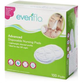 img 3 attached to Evenflo Feeding Дышащие одноразовые вкладыши для кормления грудью для кормящих женщин, белые, упаковка из 100 штук - высокая впитываемость