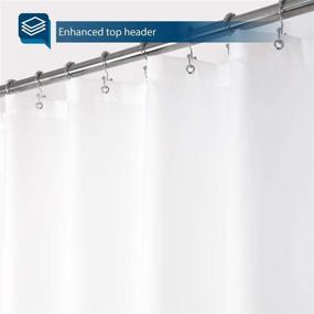 img 1 attached to Waterproof Fabric Shower Curtain or Liner - Soft & Machine Washable | Hotel Quality | White Bath Tub Shower Curtain Liner | 72x72 Inches