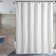 waterproof fabric shower curtain or liner - soft & machine washable | hotel quality | white bath tub shower curtain liner | 72x72 inches logo