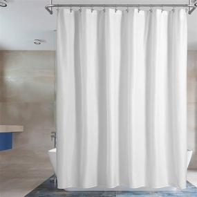 img 4 attached to Waterproof Fabric Shower Curtain or Liner - Soft & Machine Washable | Hotel Quality | White Bath Tub Shower Curtain Liner | 72x72 Inches