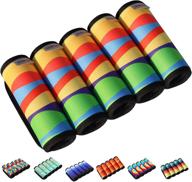 gowraps 5 pack neoprene luggage handle wraps for suitcase travel luggage tags/identifiers/marker/grips travel accessories for airplane(multi-color) logo