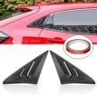 winka rear side window louvers sport style scoop louvers cover blinds for honda civic hatchback 2021 type r cool exterior decoration logo