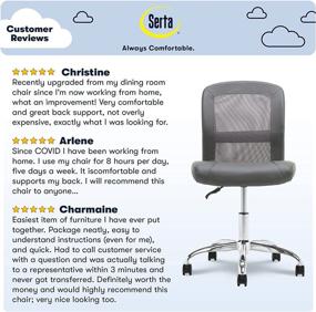 img 1 attached to 🪑 Serta Essentials Computer Chair - Productivity Gray Faux Leather and Mesh - Enhancing SEO