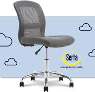 🪑 serta essentials computer chair - productivity gray faux leather and mesh - enhancing seo логотип