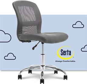 img 4 attached to 🪑 Serta Essentials Computer Chair - Productivity Gray Faux Leather and Mesh - Enhancing SEO