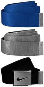 img 1 attached to Nike Golf Mens Belt 3 Pack