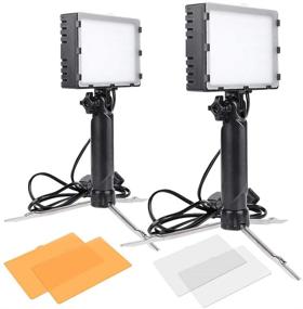 img 4 attached to 📸 Медленный дельфин 2 набора: Переносной светодиодный студийный светильник для фотосъемки на столе с фильтрами - идеально подходит для непрерывной фотографии