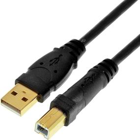img 4 attached to 🔌 Кабель USB 2.0 A Male to B Male длиной 10 футов высокой скорости - золотистые разъемы - черный [Part# 30-001-10B] от Mediabridge.