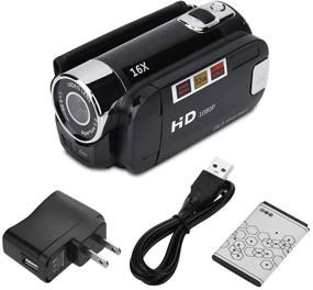 img 4 attached to 🎥 Socobeta Full HD Camcorder for Business Travel - Black (U.S. Compliant)