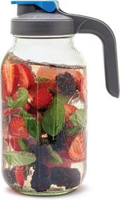 img 4 attached to 🥤 County Line Kitchen - High-Quality Glass Mason Jar Pitcher - Wide Mouth, 2 Quart, (64 oz)