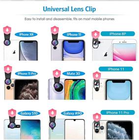 img 3 attached to 📷 10-in-1 Phone Lens Kit with 20X Telephoto, 198° Fisheye, 0.63X Wide Angle, 15X Macro, 2X Telephoto, Kaleidoscope, CPL/Starlight, Tripod, Remote - Compatible with iPhone Samsung