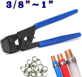 img 1 attached to 🔧 JWGJW Pex Cinch Clamp Fastening Tool with Cutting Tool for 3/8 to 1-inch Stainless Steel Clamps + 1/2&#34; 22PCS & 3/4&#34; 10PCS PEX Clamps (003)