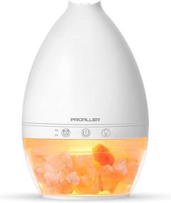 img 4 attached to 🌟 PROALLER 3-in-1 Himalayan Crystal Salt Lamp with Essential Oil Diffuser and Cool Mist Humidifier – Bedroom Air Machine with Auto Shutoff, 2 Changing Lights, 500ml Capacity (Essential Oil not included)