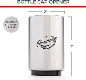 img 1 attached to 🍺 Set of 3 Magnetic Bottle Openers with Insulated Sleeve - Automatic Push Down Beer Openers - Stainless Steel, Easy to Use with Magnetic Pop Off