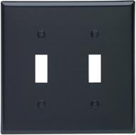 leviton 80709-e переключатель-розетка для двух кнопок для панели стены - черный, стандартный размер, прочный термопластичный нейлоновый материал. логотип