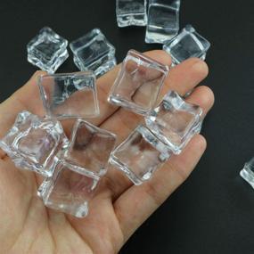 img 1 attached to 🍋 Tegg 20PCS Non-toxic Clear Crystal Artificial Ice Cubes with 6PCS Faux Lemon Slices for Home Decoration, Wedding Centerpiece, and Vase Fillers