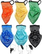 🧣 outdoor headwear: bandana face cover with ear loops, balaclava neck gaiter scarf for men and women logo