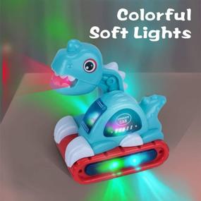 img 3 attached to UNIH Baby Toys: Musical Dinosaur Car - Developmental Toys for 1 Year Old Boy Girl - Sounds, Lights - 6 to 12-18 Months