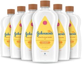 img 4 attached to 👶 Johnson's Baby Mineral Oil: Shea & Cocoa Butter Enriched for Baby Massage & Moisture Loss Prevention, Relieves Dry Skin – Pack of 6 (20 Fl Oz) Allergy Tested for Babies, Kids & Adults