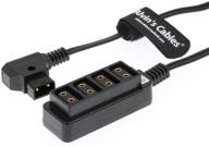🔌 alvin's cables d-tap male to 4-port d-tap female splitter power cable for arri red cameras, tilta, steadicam, idx battery logo