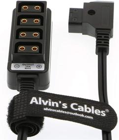 img 3 attached to 🔌 Alvin's Cables D-тап Мужской к 4-портовый D-тап Женский разветвительный кабель питания для камер ARRI RED, TILTA, Steadicam, IDX Battery.