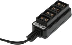 img 2 attached to 🔌 Alvin's Cables D-тап Мужской к 4-портовый D-тап Женский разветвительный кабель питания для камер ARRI RED, TILTA, Steadicam, IDX Battery.