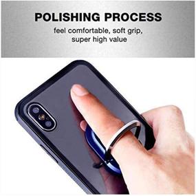 img 2 attached to 📱 3PCS Multipurpose Mobile Phone Holder: Hand & Car Phone Ring Holder, 360 Degree Rotation Stand (Black+Blue+Silver)