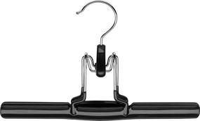 img 1 attached to 👖 Mawa Mat Super Grippy 10" Clamp Pant Hanger Set of 6, Black - Efficient Closet Organization Solution with Enhanced Grip