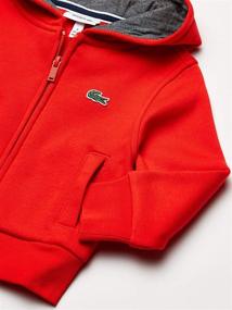 img 1 attached to Lacoste Hooded Fleece Sweatshirt Silver Boys' Clothing at Fashion Hoodies & Sweatshirts