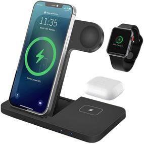 img 4 attached to FDGAO 3-in-1 Wireless Charger Station: 15W Fast Charging for iPhone, Apple Watch, and Airpods Pro