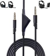 🎧 astro a10 a40 headset cable replacement - 2.0m a10 volume cord for xbox one, ps4, and pc gaming headsets - 6.5 feet black audio extension cable logo