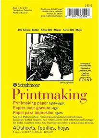 img 1 attached to 📄 Strathmore 300 Series Lightweight Printmaking Paper, White, 5"x7", Pack of 40 Sheets