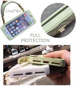 img 2 attached to 👜 UnnFiko Wallet Case for iPhone 6 / iPhone 6s - Elegant Luxury Bag Design, Silicone Purse Flip Card Pouch, Handbag Case with Long Shoulder Strap (Green, iPhone 6 / 6s)