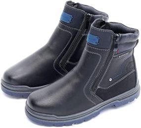 img 4 attached to 🏻 Boys Snow Boots for Kids: Waterproof Winter Hiking Boots with Faux Fur Lining (Little/Big Kid Sizes)