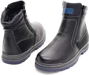 img 2 attached to 🏻 Boys Snow Boots for Kids: Waterproof Winter Hiking Boots with Faux Fur Lining (Little/Big Kid Sizes)