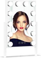 impressions hollywood tri tone xl makeup mirror: enhance your vanity experience with 12 led bulbs and 360 degree swivel in white logo