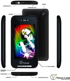 img 1 attached to 📷 Black Visual Land V-Touch Pro 4 GB MP3 Player with Touchscreen & Built-In Camera