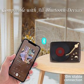 img 1 attached to GOOG Retro Wireless Stereo Speakers with FM Radio, High Volume, 8-Hour Playback, Bluetooth 5.0, TF Card/AUX/MP3 Music Player, Rechargeable Portable Vintage Speaker for Home Outdoor Travel