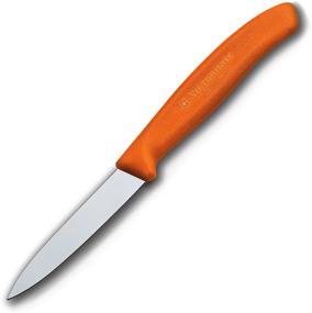 img 1 attached to 🔪 Нож Victorinox Swiss Classic Paring - 3.25" Прямое лезвие Spear Point - Оранжевый