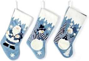 img 4 attached to Luxury Applique Elegant Christmas Stockings