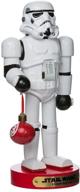 🌟 kurt adler stormtrooper nutcracker with ball ornament, 12-inch sw6153l: perfect for star wars enthusiasts! logo