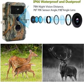 img 1 attached to ✨ 5-Pack Game & Trail Cameras: 24MP 1296P H.264 MP4 Video, Night Vision, Waterproof, Motion Activated