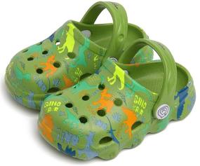 img 4 attached to 🦖 Lightweight Slippers for Boys - Mictchz Dinosaur Unisex Child Shoes