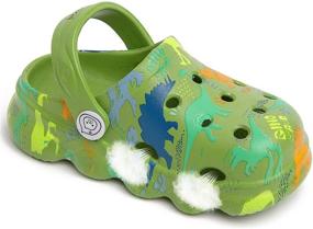 img 1 attached to 🦖 Lightweight Slippers for Boys - Mictchz Dinosaur Unisex Child Shoes